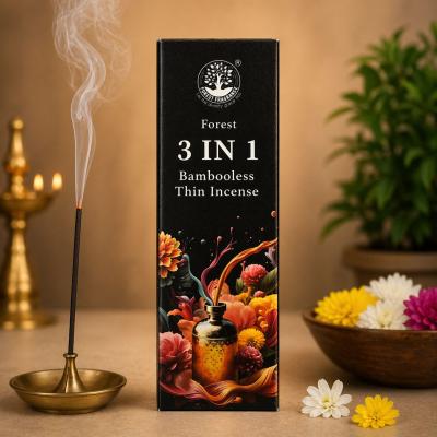 Bring peace and positivity into your space with Forest 3 in 1 Bambooless Thin Incense Sticks.